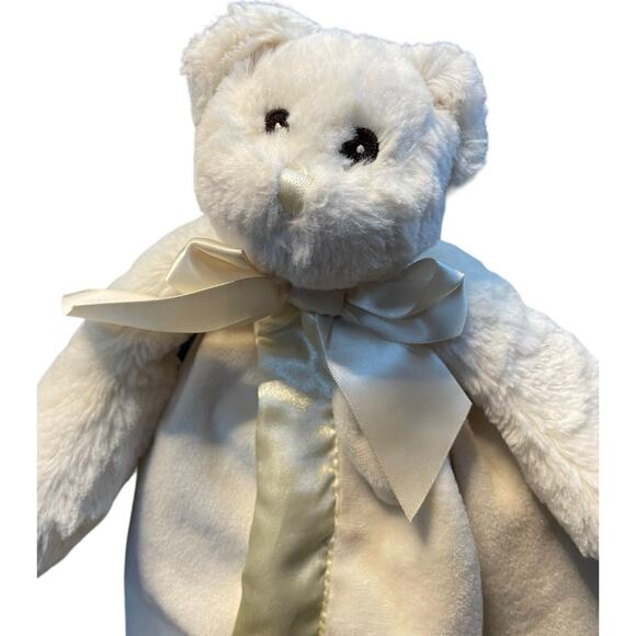 Bearington Baby Lovey Bear Plush Security Blanket Ribbon Nursery Shower Gift 15" - Picture 3 of 11